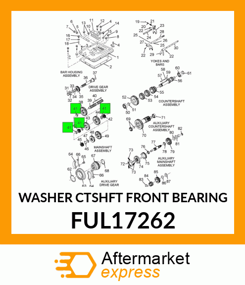 WASHER CTSHFT FRONT BEARING FUL17262