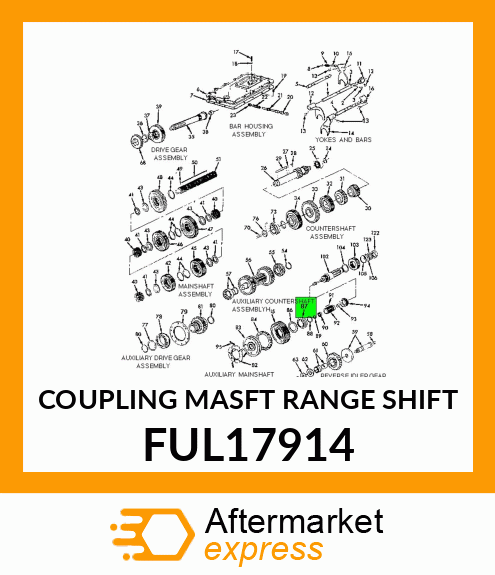 COUPLING MASFT RANGE SHIFT FUL17914