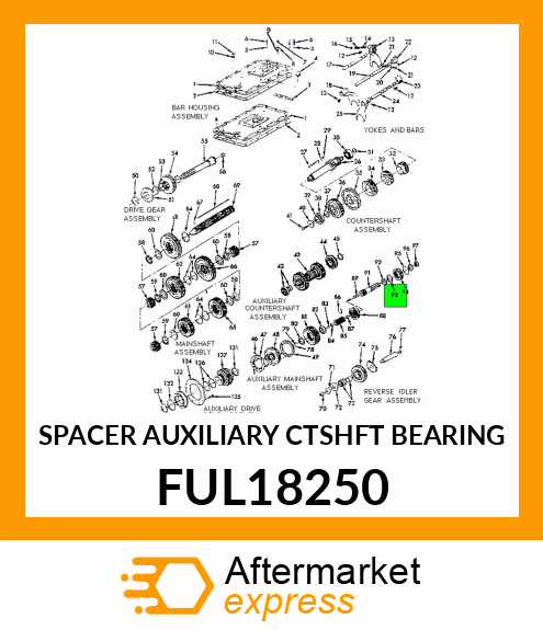 SPACER AUXILIARY CTSHFT BEARING FUL18250