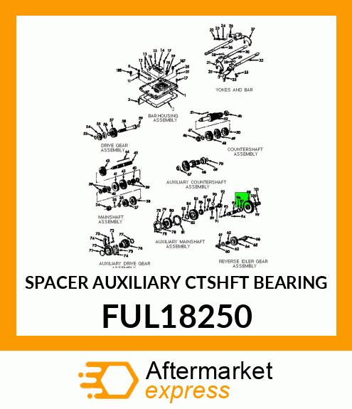 SPACER AUXILIARY CTSHFT BEARING FUL18250