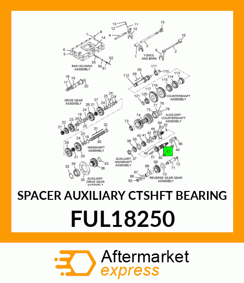 SPACER AUXILIARY CTSHFT BEARING FUL18250