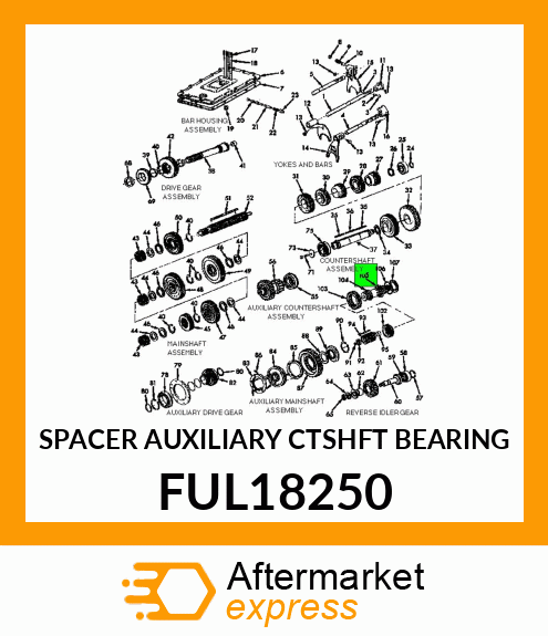 SPACER AUXILIARY CTSHFT BEARING FUL18250