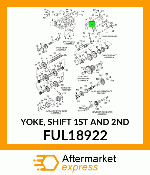 YOKE, SHIFT 1ST AND 2ND FUL18922