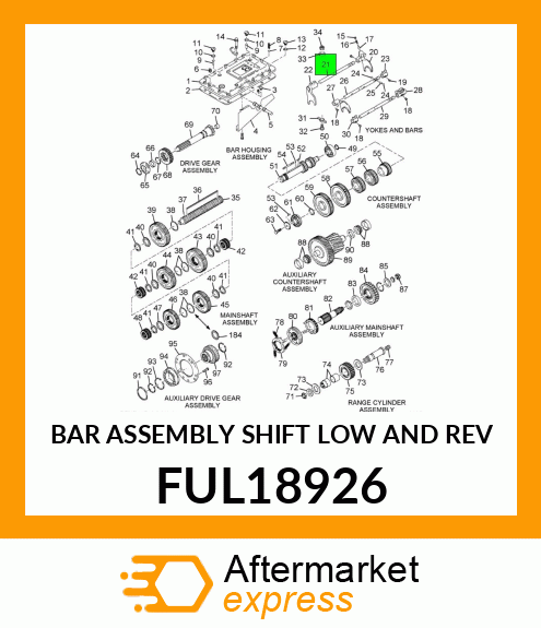 BAR ASSEMBLY SHIFT LOW AND REV FUL18926