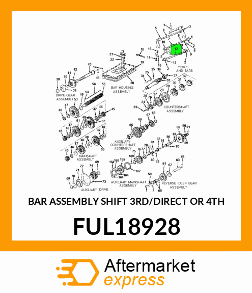 BAR ASSEMBLY SHIFT 3RD/DIRECT OR 4TH FUL18928