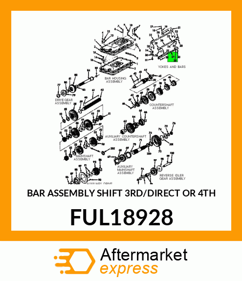 BAR ASSEMBLY SHIFT 3RD/DIRECT OR 4TH FUL18928