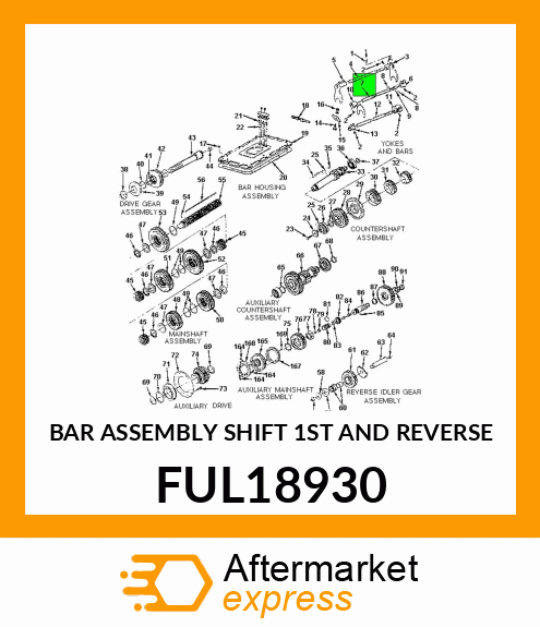 BAR ASSEMBLY SHIFT 1ST AND REVERSE FUL18930