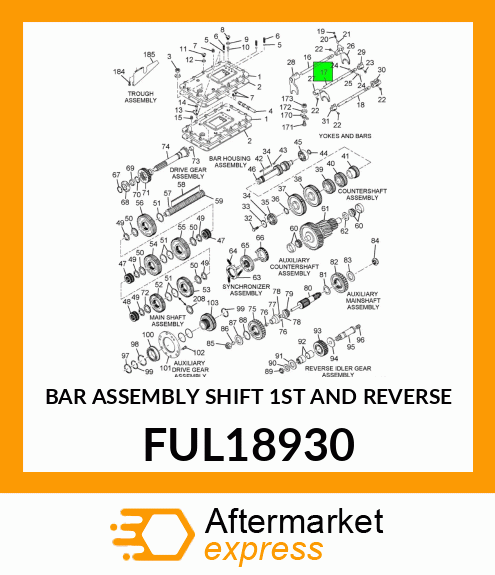 BAR ASSEMBLY SHIFT 1ST AND REVERSE FUL18930