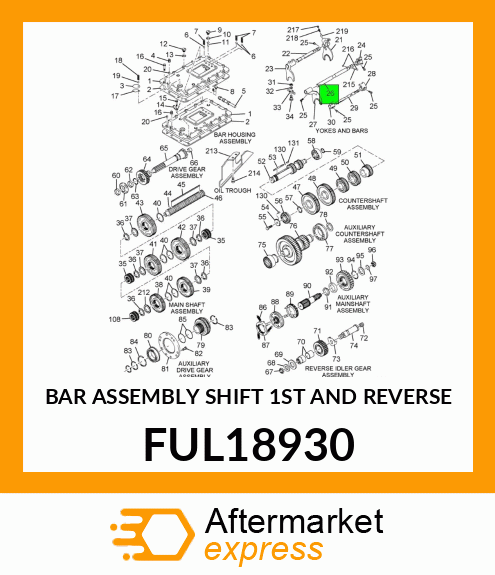 BAR ASSEMBLY SHIFT 1ST AND REVERSE FUL18930