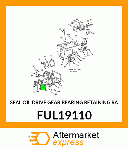 SEAL OIL DRIVE GEAR BEARING RETAINING RA FUL19110