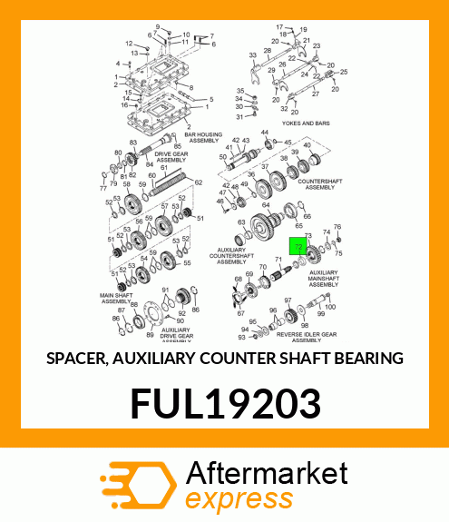 SPACER, AUXILIARY COUNTER SHAFT BEARING FUL19203