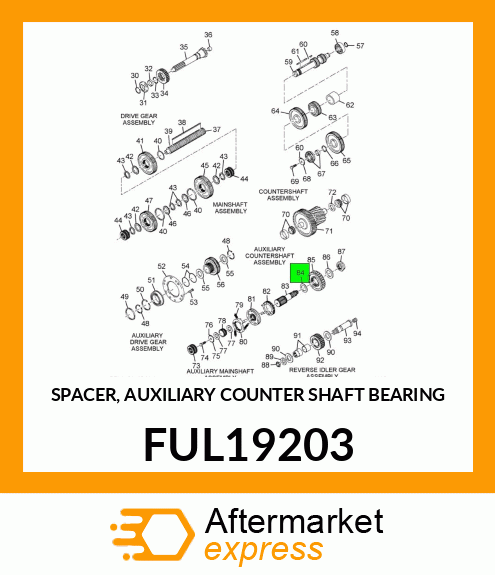 SPACER, AUXILIARY COUNTER SHAFT BEARING FUL19203