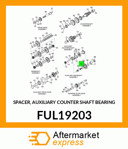 SPACER, AUXILIARY COUNTER SHAFT BEARING FUL19203