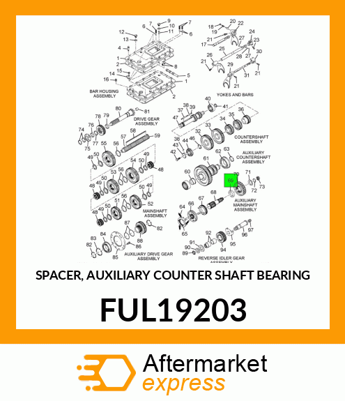 SPACER, AUXILIARY COUNTER SHAFT BEARING FUL19203