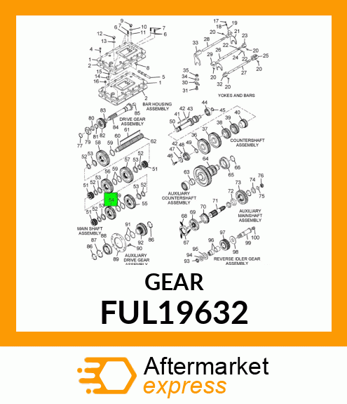 GEAR MANUAL SHIFT FUL19632