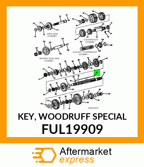 KEY, WOODRUFF SPECIAL FUL19909