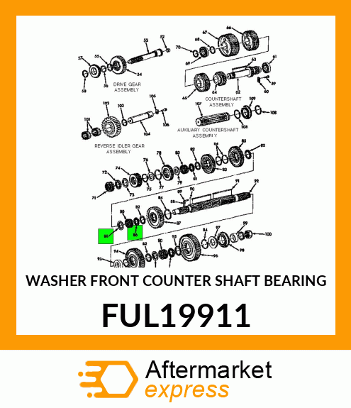 WASHER FRONT COUNTER SHAFT BEARING FUL19911