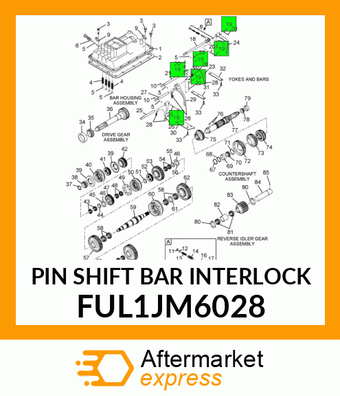 PIN SHIFT BAR INTERLOCK FUL1JM6028