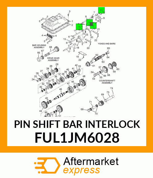 PIN SHIFT BAR INTERLOCK FUL1JM6028