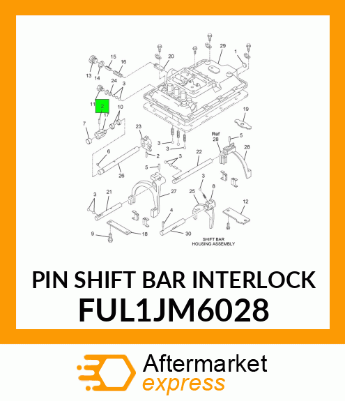 PIN SHIFT BAR INTERLOCK FUL1JM6028