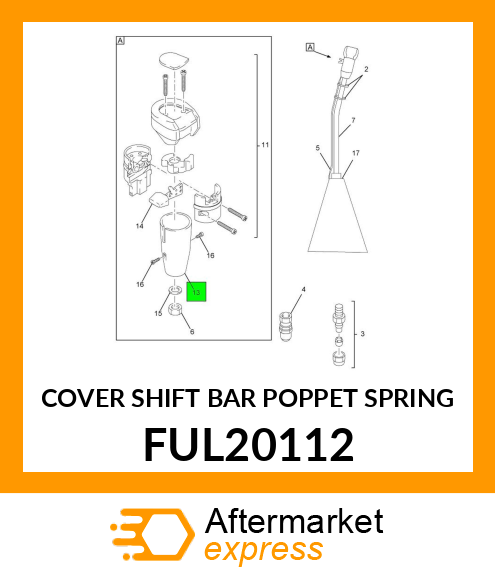 COVER SHIFT BAR POPPET SPRING FUL20112