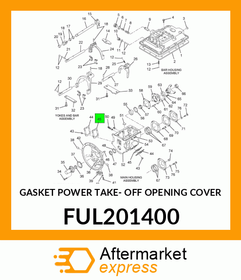 GASKET POWER TAKE- OFF OPENING COVER FUL201400