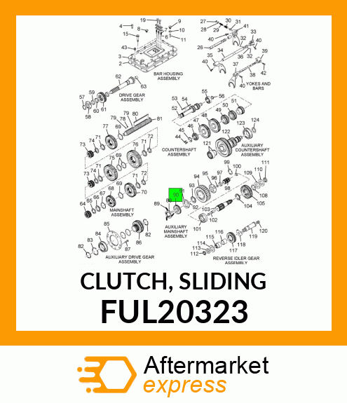 CLUTCH, SLIDING FUL20323