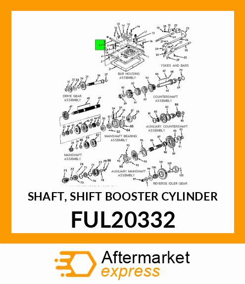 SHAFT, SHIFT BOOSTER CYLINDER FUL20332