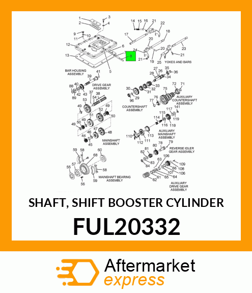 SHAFT, SHIFT BOOSTER CYLINDER FUL20332