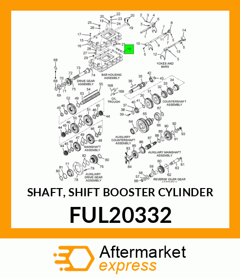 SHAFT, SHIFT BOOSTER CYLINDER FUL20332