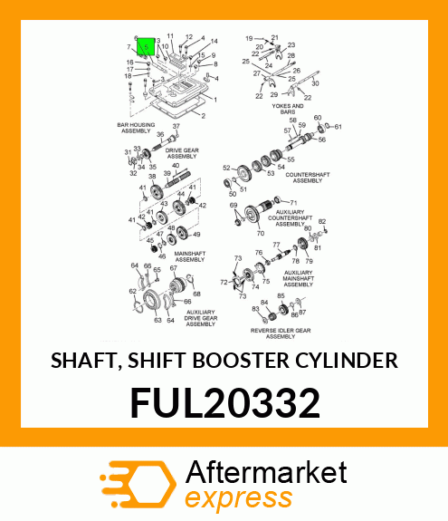 SHAFT, SHIFT BOOSTER CYLINDER FUL20332