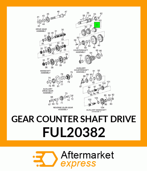 GEAR COUNTER SHAFT DRIVE FUL20382