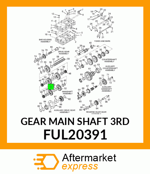 GEAR MAIN SHAFT 3RD FUL20391