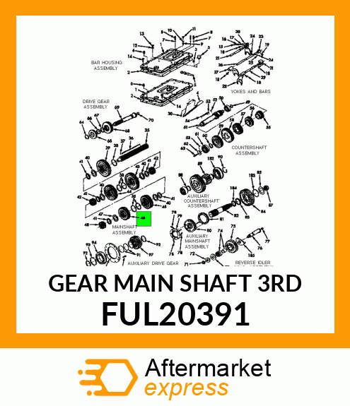 GEAR MAIN SHAFT 3RD FUL20391