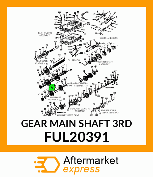 GEAR MAIN SHAFT 3RD FUL20391