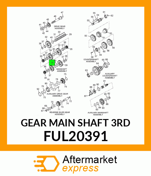 GEAR MAIN SHAFT 3RD FUL20391