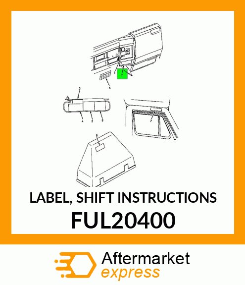 LABEL, SHIFT INSTRUCTIONS FUL20400