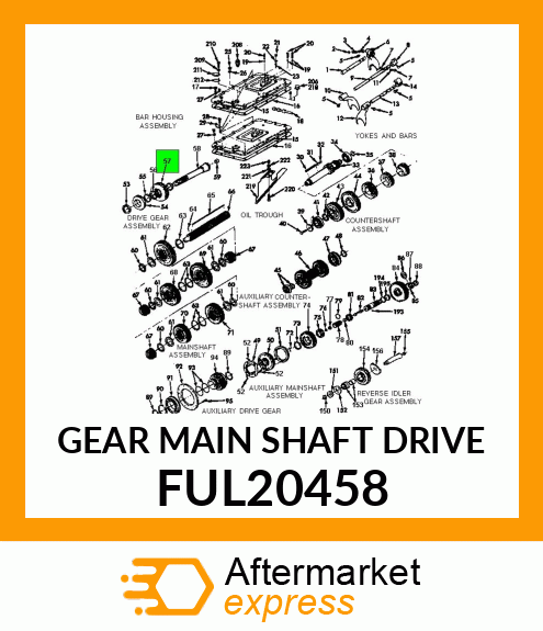 GEAR MAIN SHAFT DRIVE FUL20458