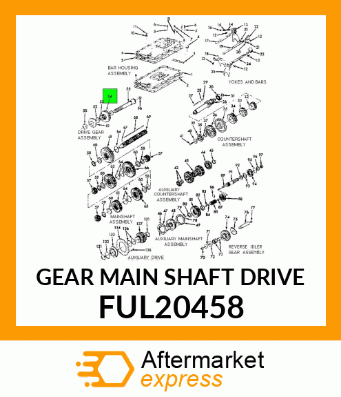 GEAR MAIN SHAFT DRIVE FUL20458