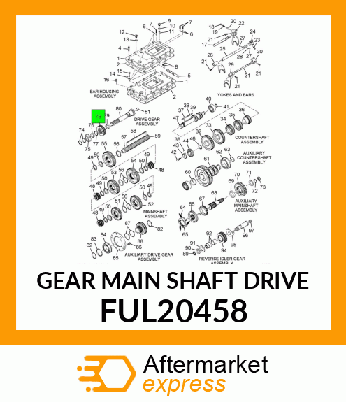 GEAR MAIN SHAFT DRIVE FUL20458