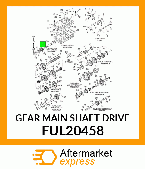 GEAR MAIN SHAFT DRIVE FUL20458