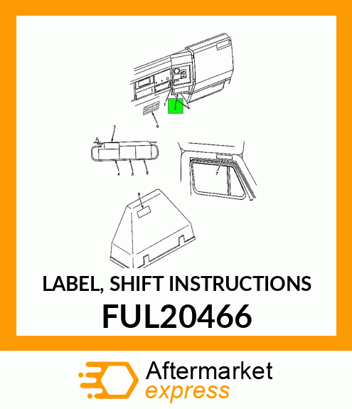 LABEL, SHIFT INSTRUCTIONS FUL20466