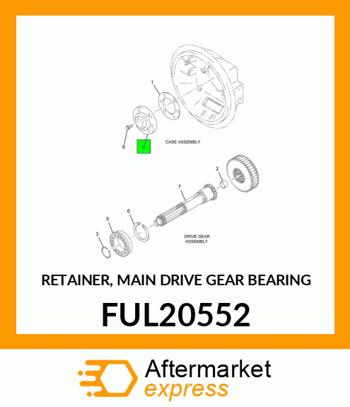 RETAINER, MAIN DRIVE GEAR BEARING FUL20552