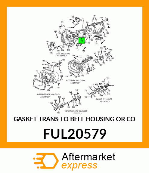 GASKET TRANS TO BELL HOUSING OR CO FUL20579