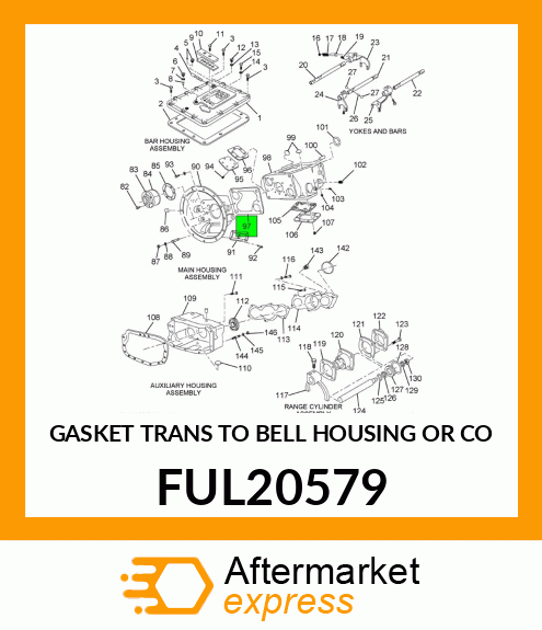 GASKET TRANS TO BELL HOUSING OR CO FUL20579