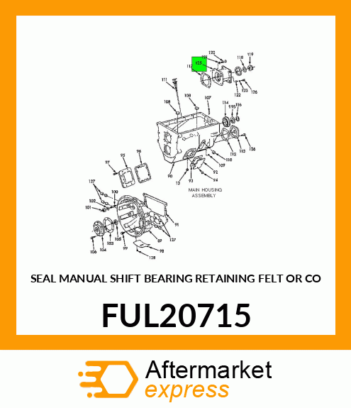 SEAL MANUAL SHIFT BEARING RETAINING FELT OR CO FUL20715