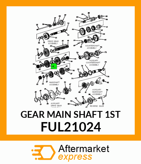 GEAR MAIN SHAFT 1ST FUL21024