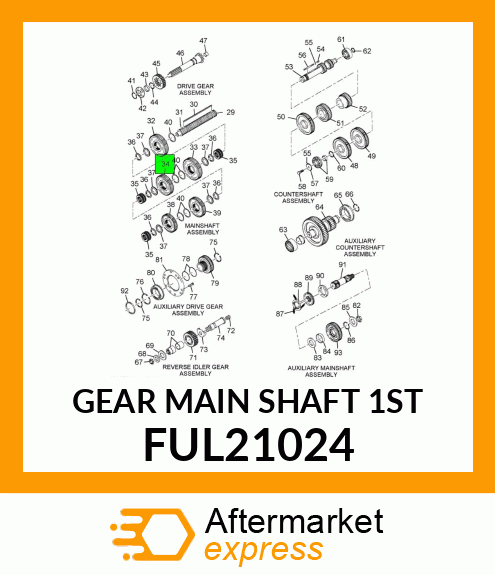 GEAR MAIN SHAFT 1ST FUL21024