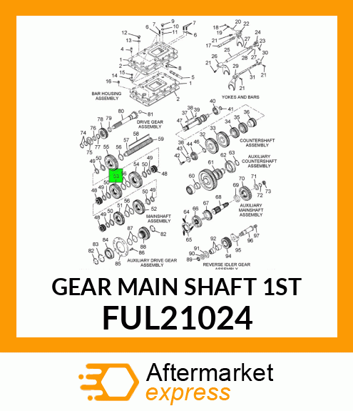 GEAR MAIN SHAFT 1ST FUL21024