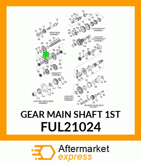 GEAR MAIN SHAFT 1ST FUL21024